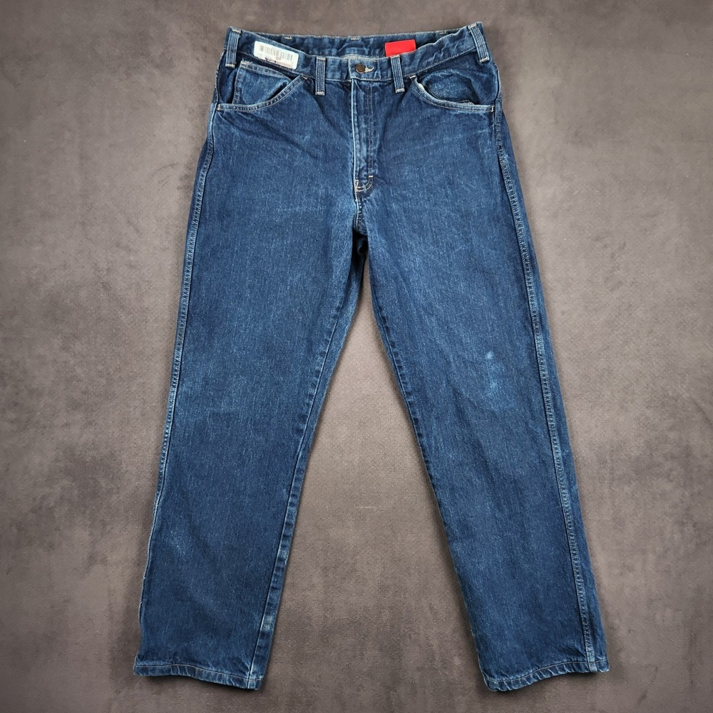 Dickies FR Jeans Mens 36x33 Dark Blue Flame Resistant Relaxed Fit Straight Leg